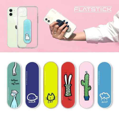 Momostik Flat Stick Julie Writer Series 6 Mobile Phone Finger Grip Smart Ring Cradle